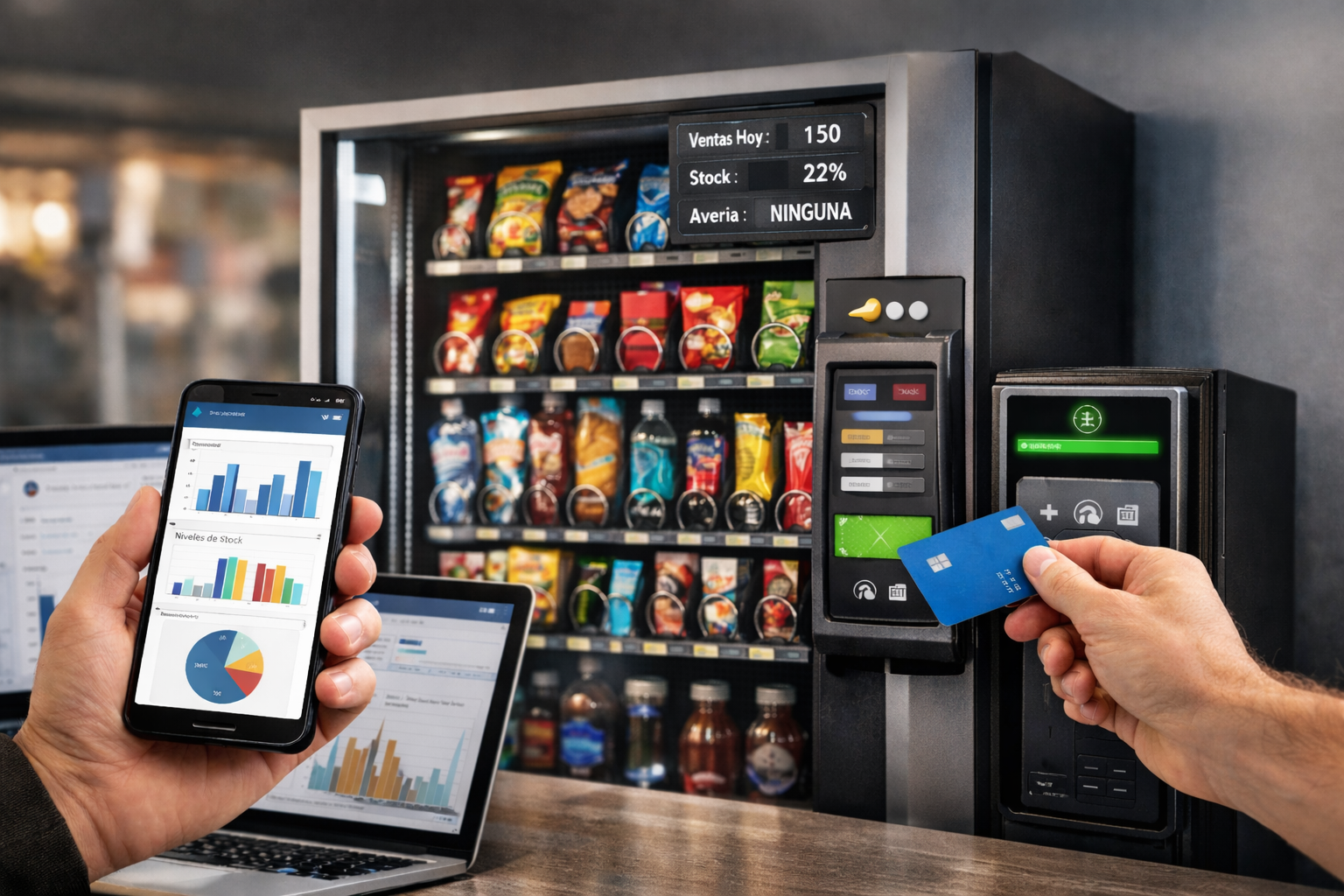 Telemetría y cashless para un vending más rentable