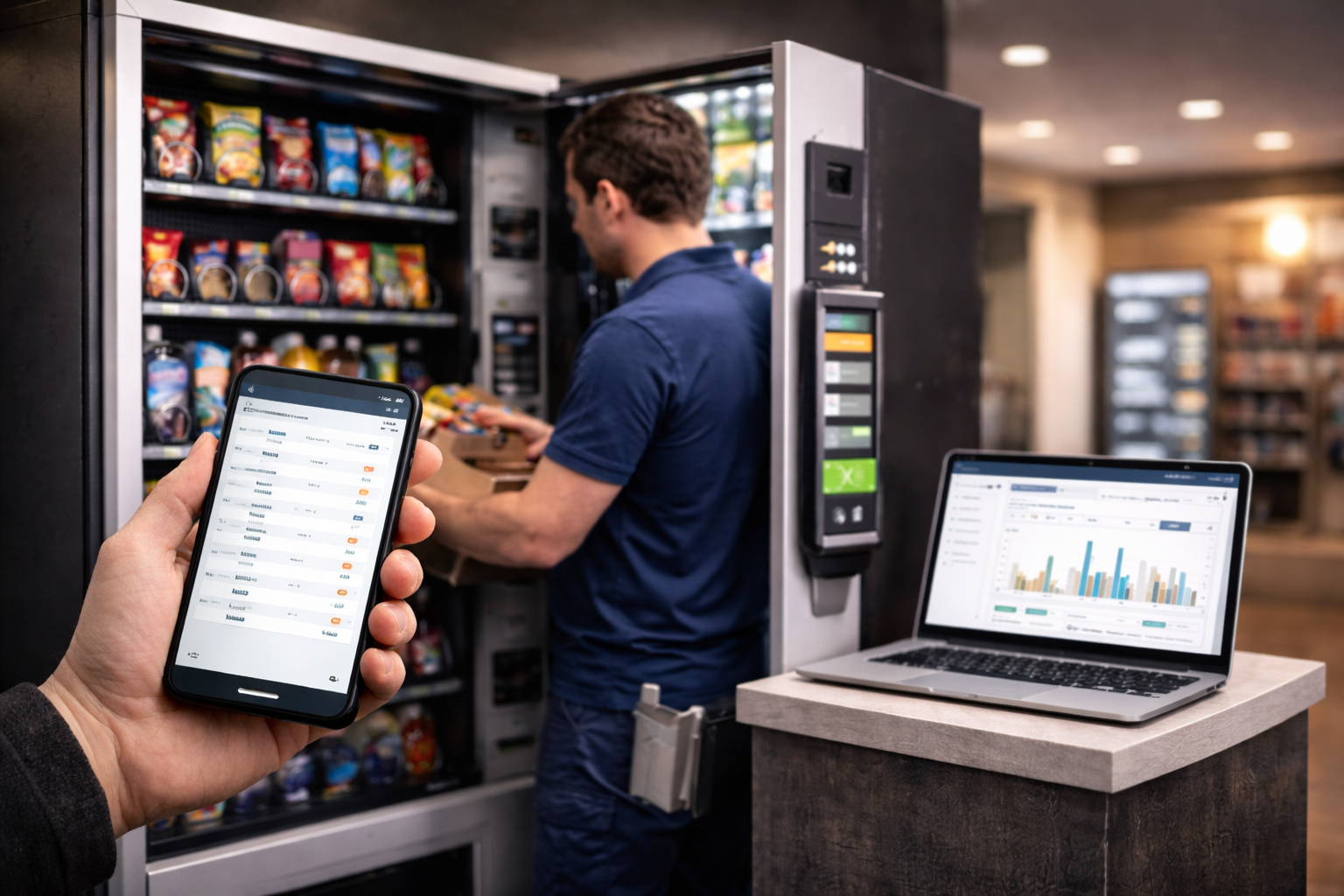 Cómo detectar averías con telemetría en vending